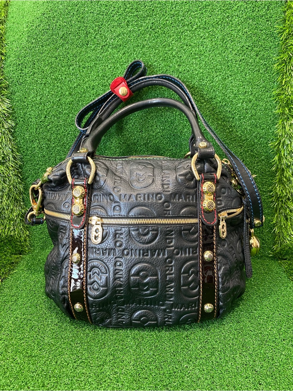 Marino Orlandi Made In Italy Signature Black Leather Satchel Shoulder Bag
Jun026